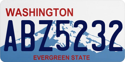 WA license plate ABZ5232