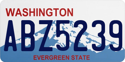 WA license plate ABZ5239