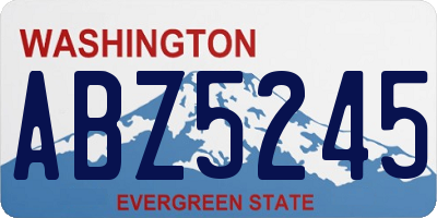 WA license plate ABZ5245
