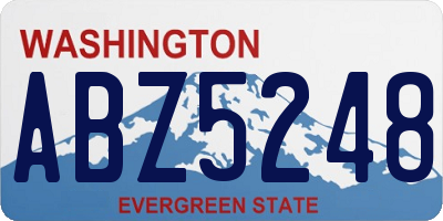 WA license plate ABZ5248