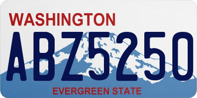 WA license plate ABZ5250