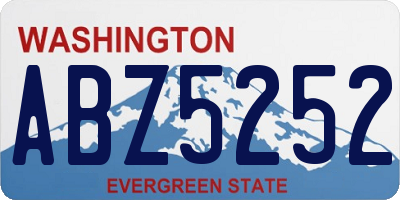 WA license plate ABZ5252