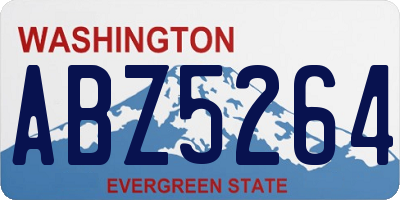 WA license plate ABZ5264