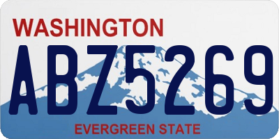 WA license plate ABZ5269