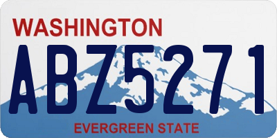 WA license plate ABZ5271
