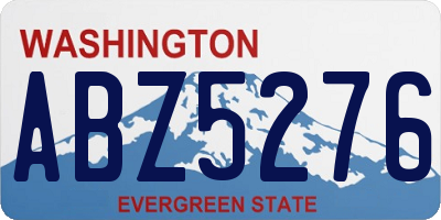 WA license plate ABZ5276