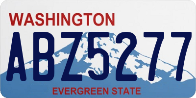 WA license plate ABZ5277