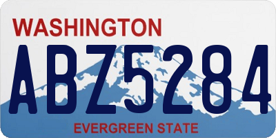 WA license plate ABZ5284
