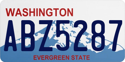 WA license plate ABZ5287