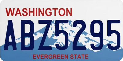 WA license plate ABZ5295