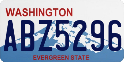 WA license plate ABZ5296