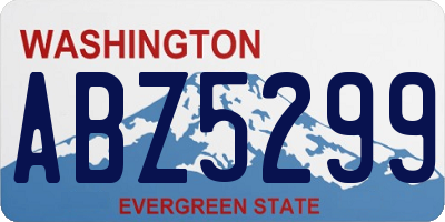 WA license plate ABZ5299
