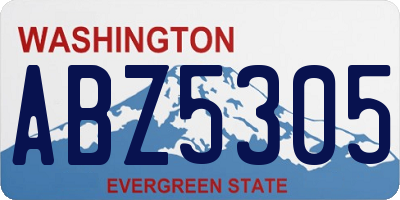 WA license plate ABZ5305