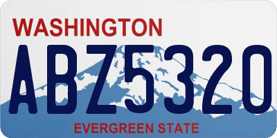 WA license plate ABZ5320