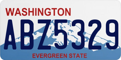 WA license plate ABZ5329
