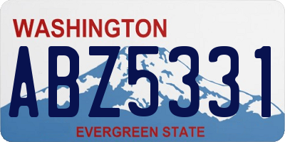WA license plate ABZ5331