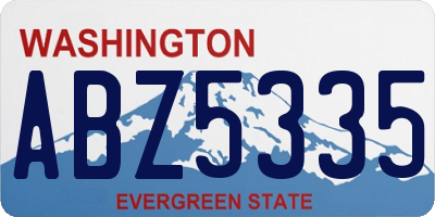 WA license plate ABZ5335