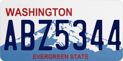 WA license plate ABZ5344