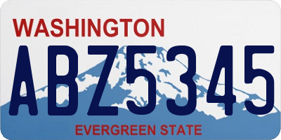 WA license plate ABZ5345
