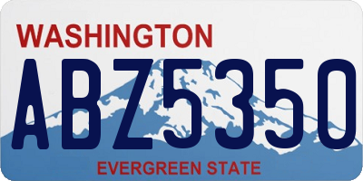 WA license plate ABZ5350