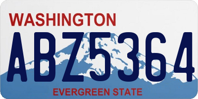 WA license plate ABZ5364