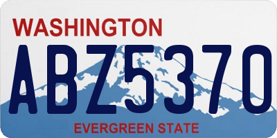 WA license plate ABZ5370