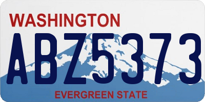 WA license plate ABZ5373