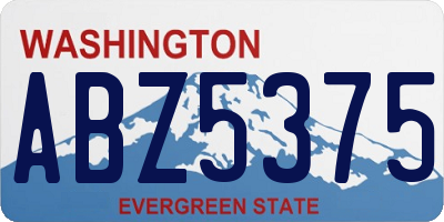 WA license plate ABZ5375