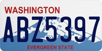 WA license plate ABZ5397