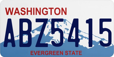 WA license plate ABZ5415