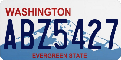 WA license plate ABZ5427