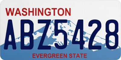 WA license plate ABZ5428