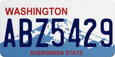 WA license plate ABZ5429