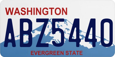 WA license plate ABZ5440