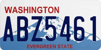 WA license plate ABZ5461