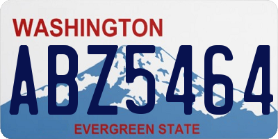 WA license plate ABZ5464