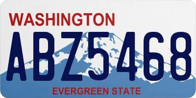 WA license plate ABZ5468