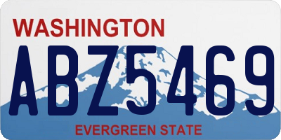 WA license plate ABZ5469
