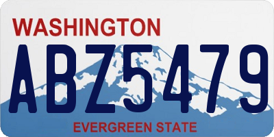 WA license plate ABZ5479
