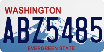 WA license plate ABZ5485