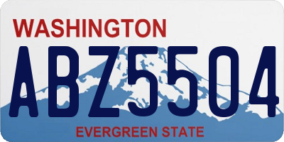 WA license plate ABZ5504