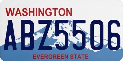 WA license plate ABZ5506