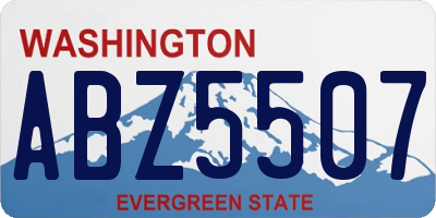 WA license plate ABZ5507