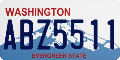 WA license plate ABZ5511