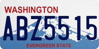 WA license plate ABZ5515