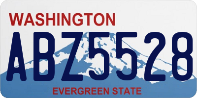 WA license plate ABZ5528