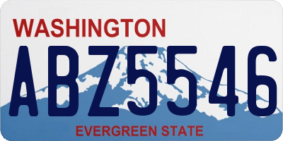 WA license plate ABZ5546