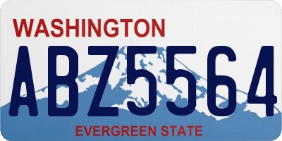 WA license plate ABZ5564