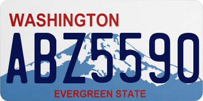 WA license plate ABZ5590