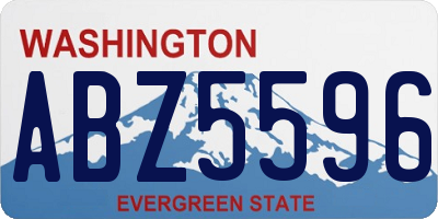 WA license plate ABZ5596